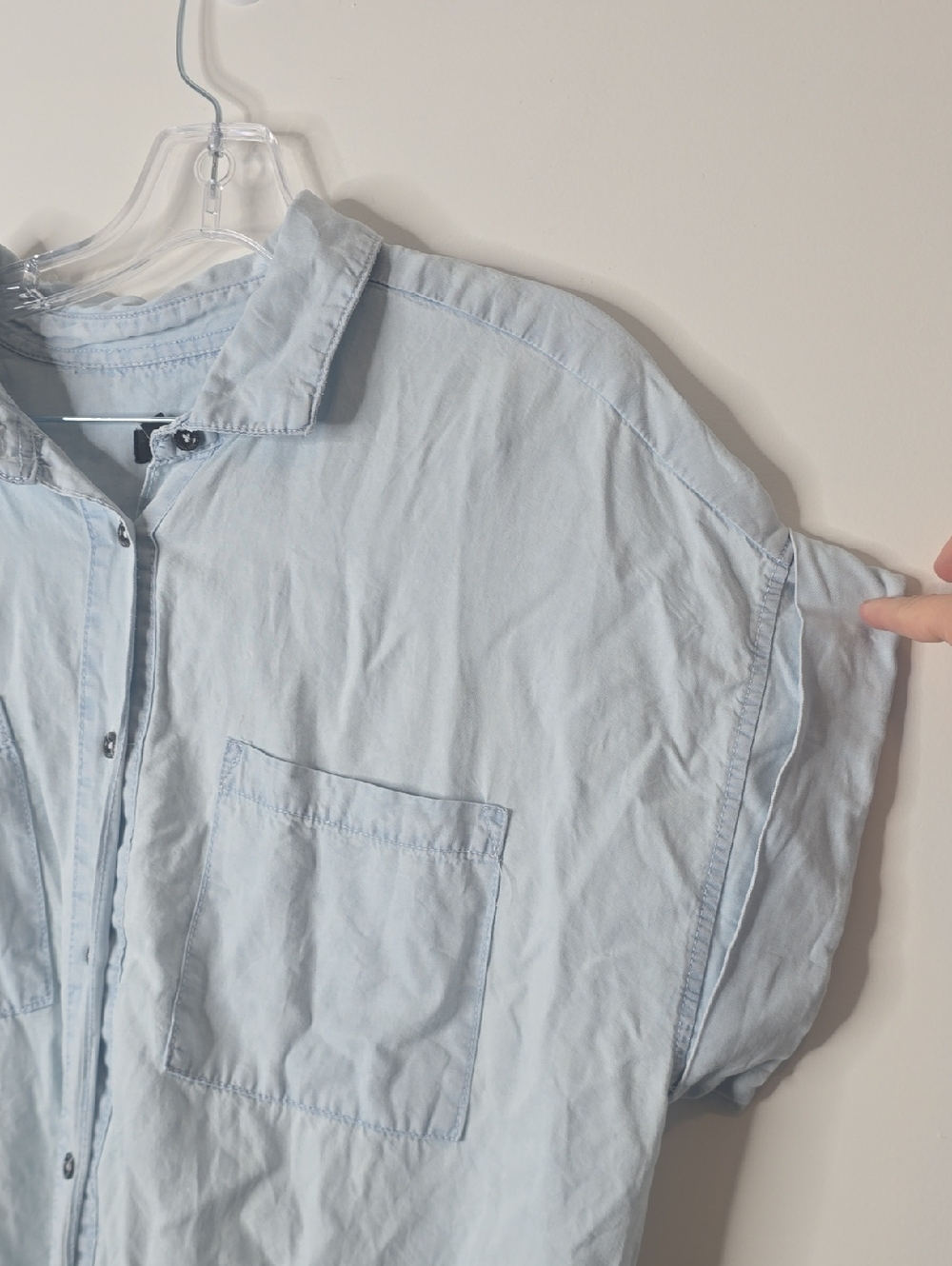 Plus Size Silver Jeans Light Blue Button Up Jean Dress - Picture 4 of 8